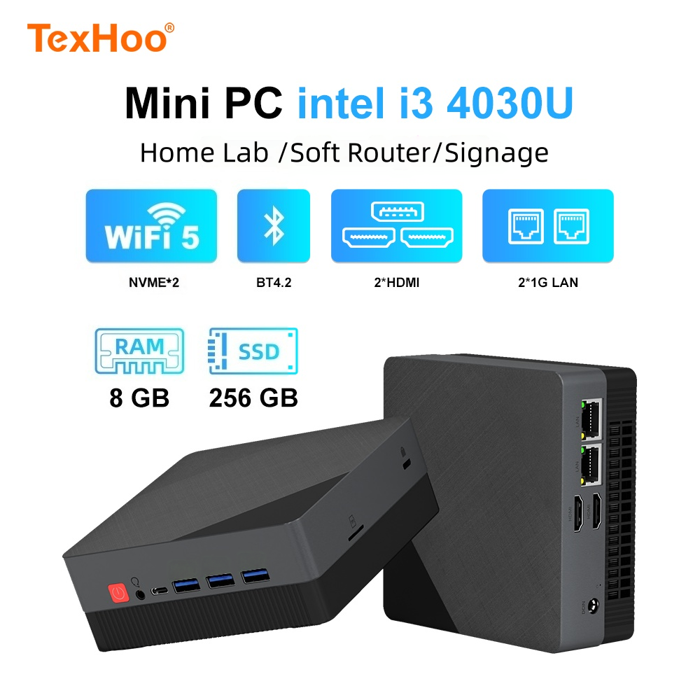 Thin Client Mini Pc - Texhoo MINI PC Intel Core I3