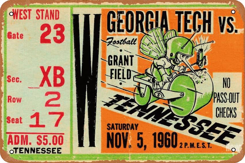 1960 GEORGIA TECH VS. TENNESSE - огляд і ціна Office Tech Decor