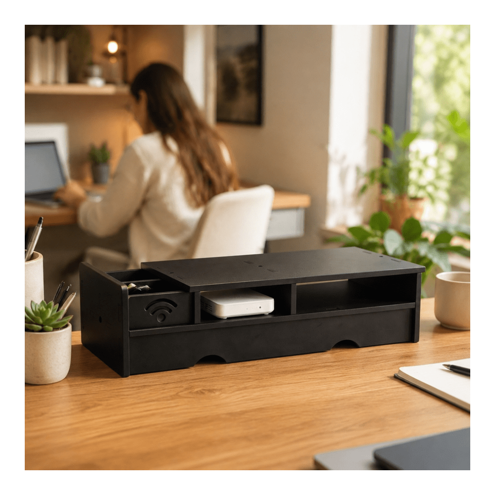 Black Matte WiFi Router Storag - огляд і ціна Office Tech For Home