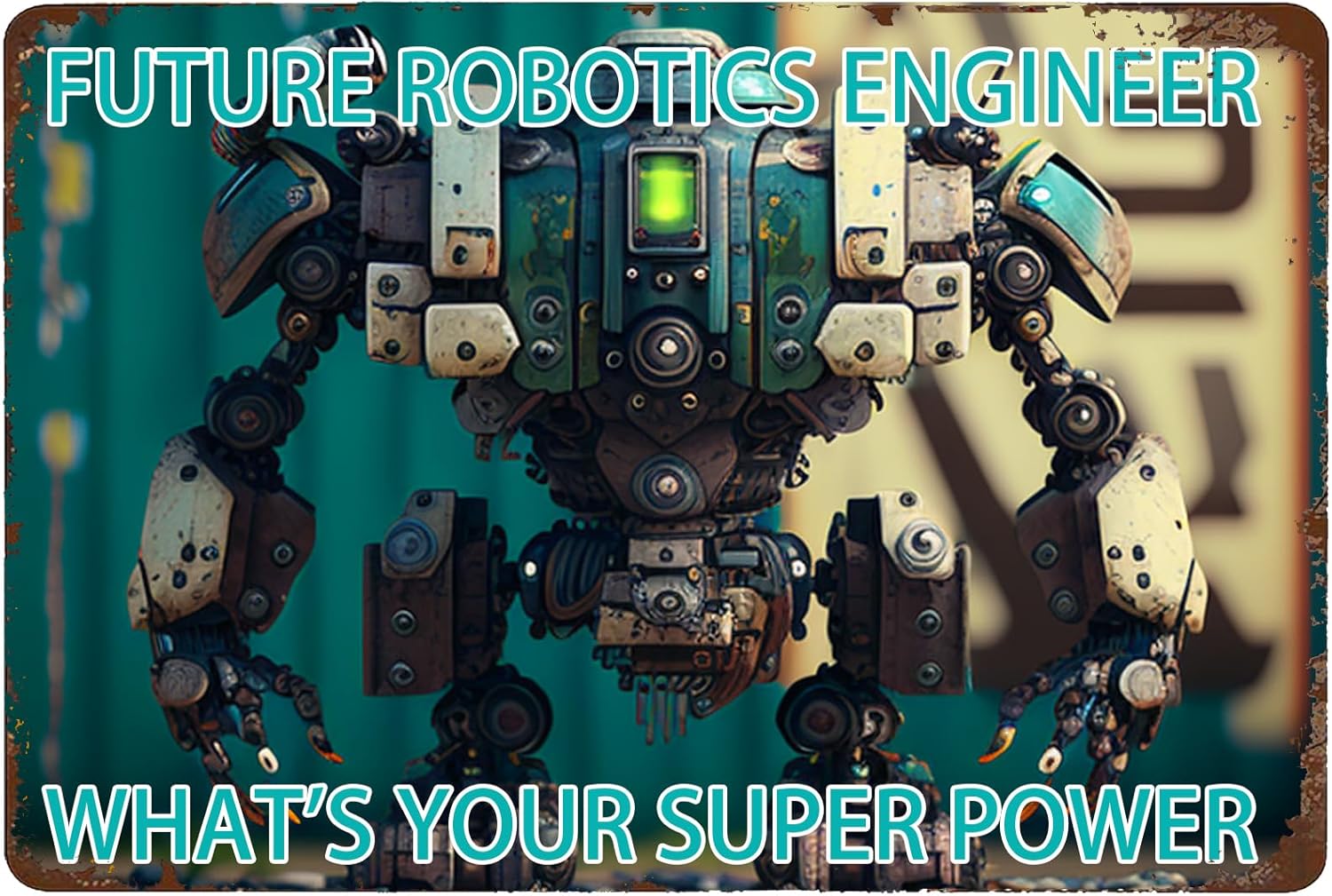 Robotics Engineer Metal Sign   - огляд і ціна Office Tech Decor
